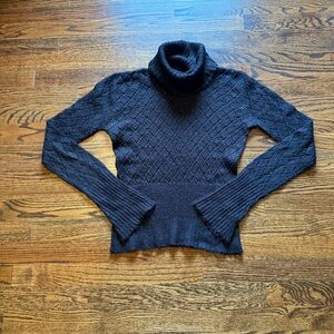Vintage mid 90s Wet Seal mohair sexy crochet turtleck  sweater size M runs small
